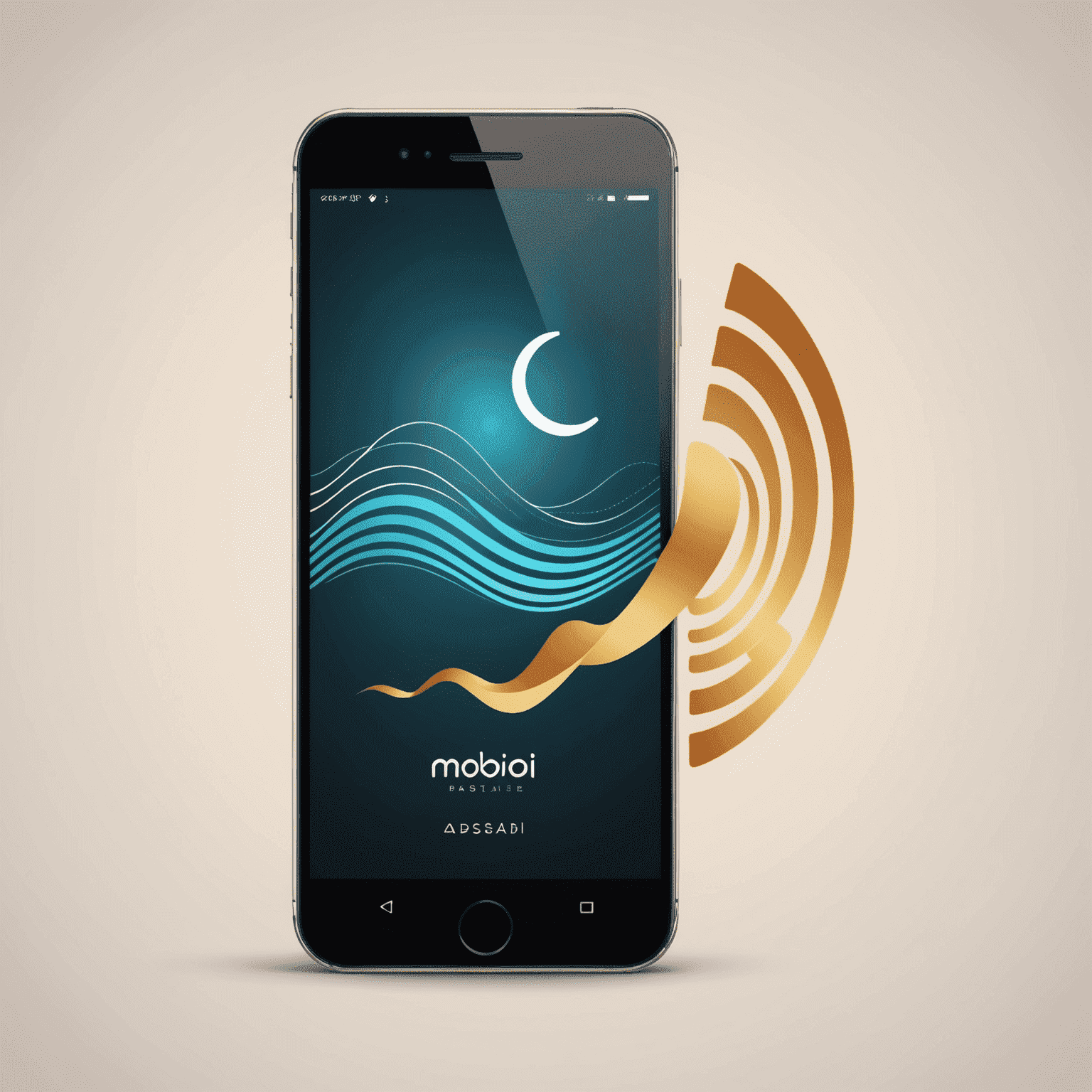 MobiSadu logo - A stylized mobile phone with signal waves