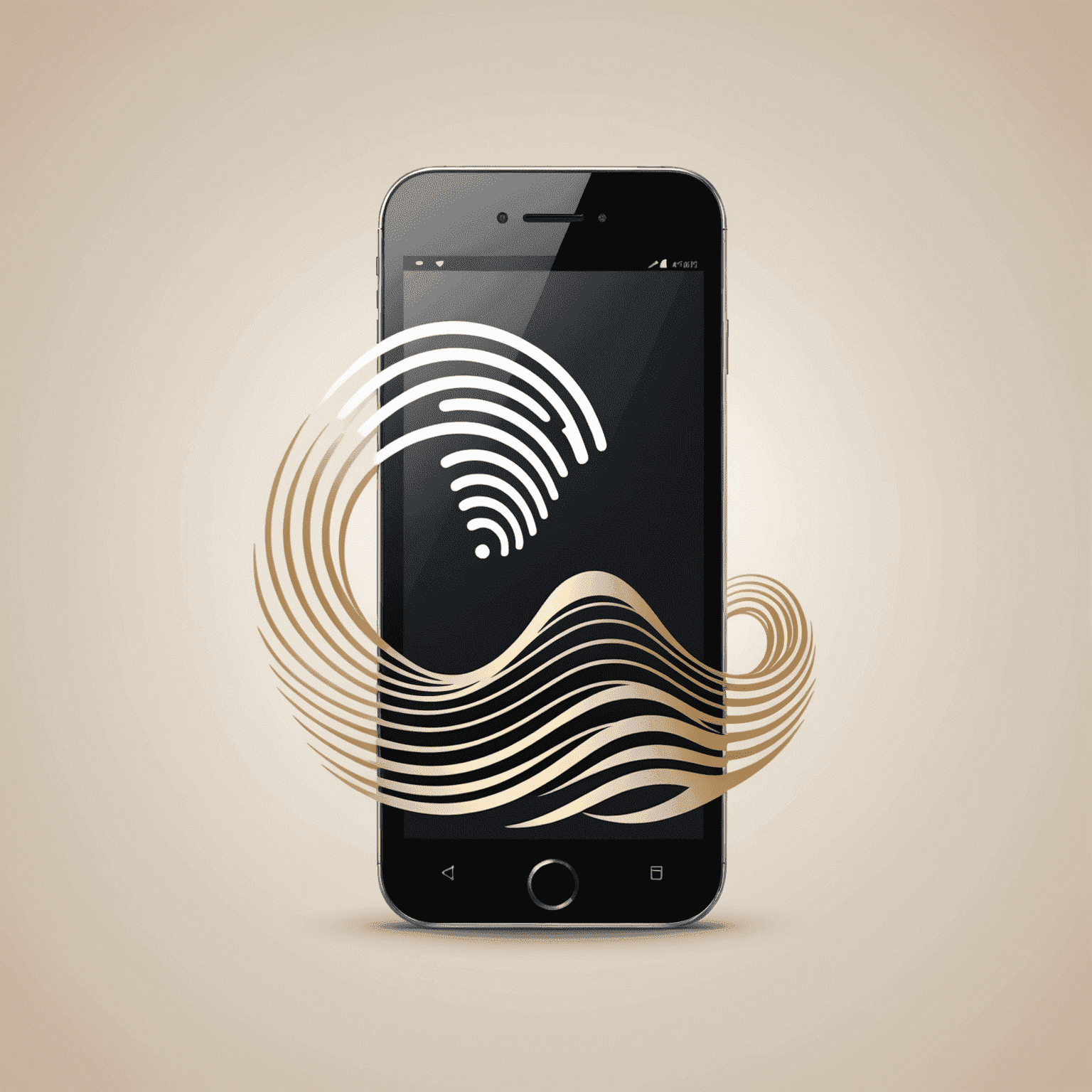 MobiSadu logo - A stylized mobile phone with signal waves