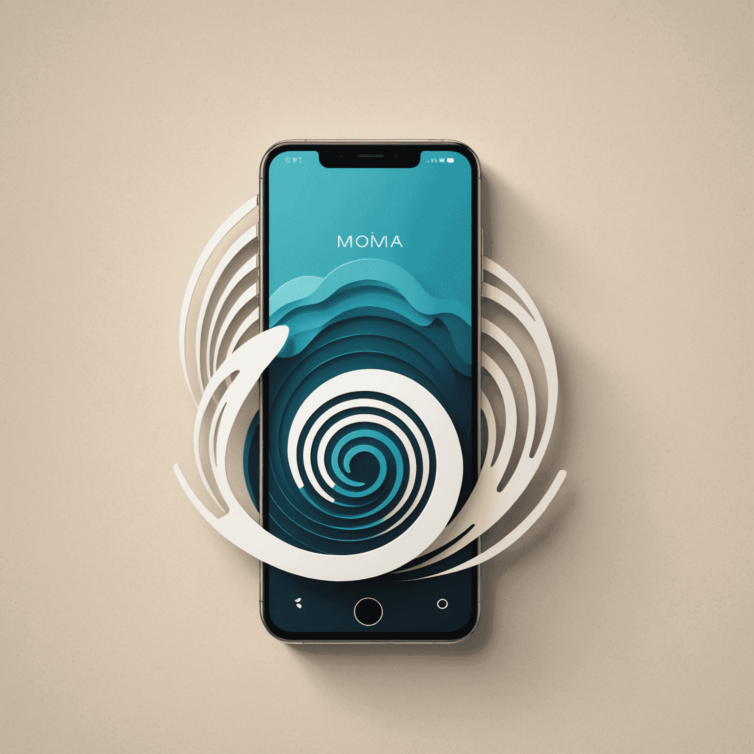 MobiSadu logo - A stylized mobile phone with signal waves