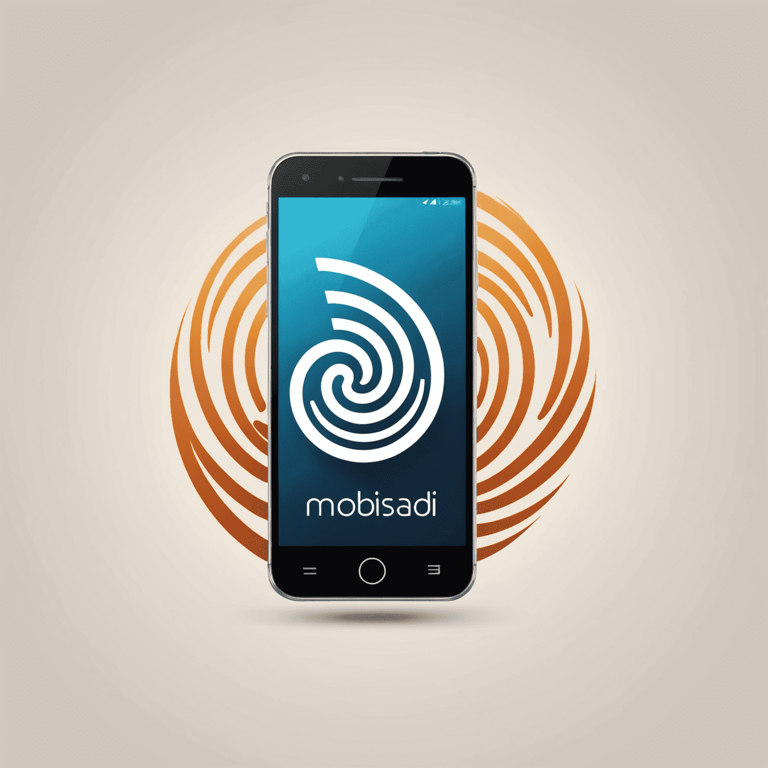 MobiSadu logo - A stylized mobile phone with signal waves