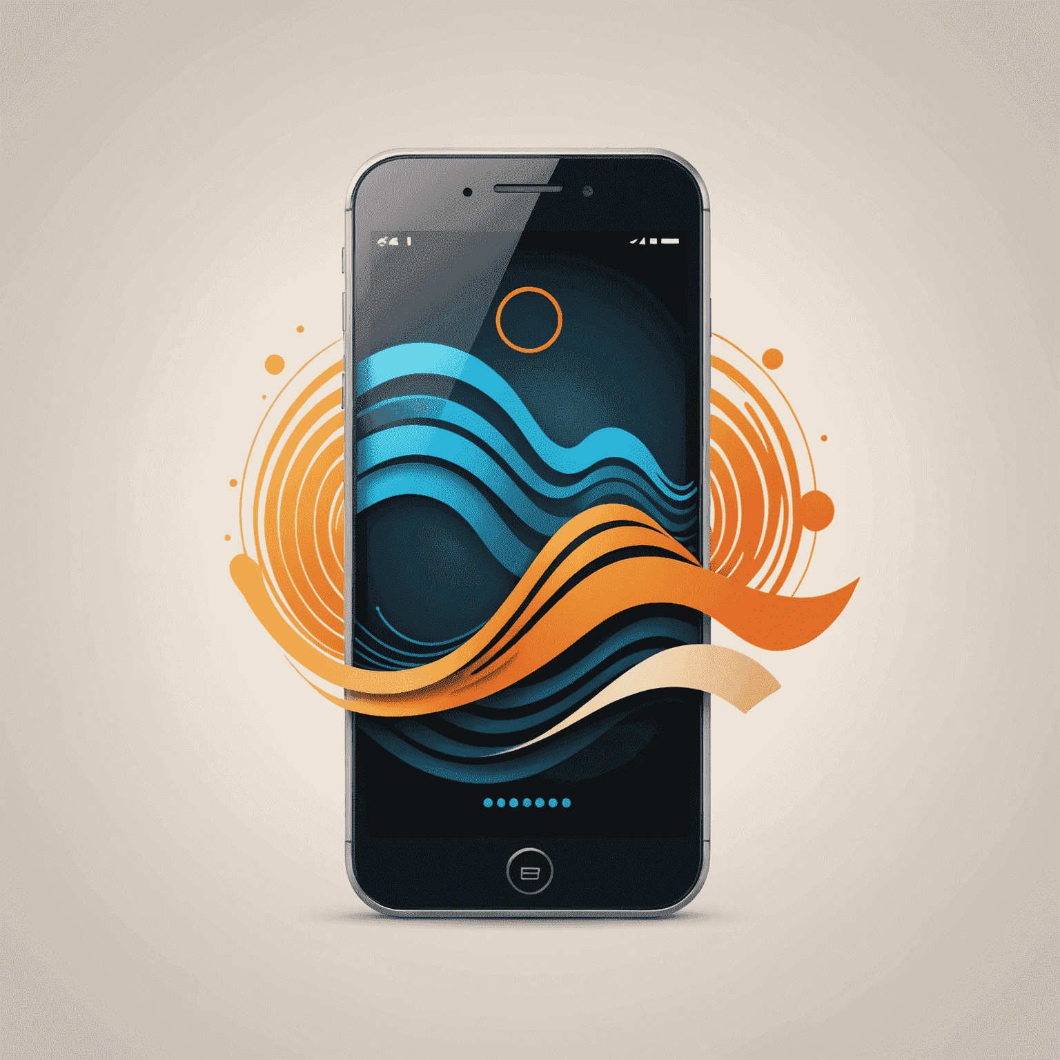 MobiSadu logo - A stylized mobile phone with signal waves