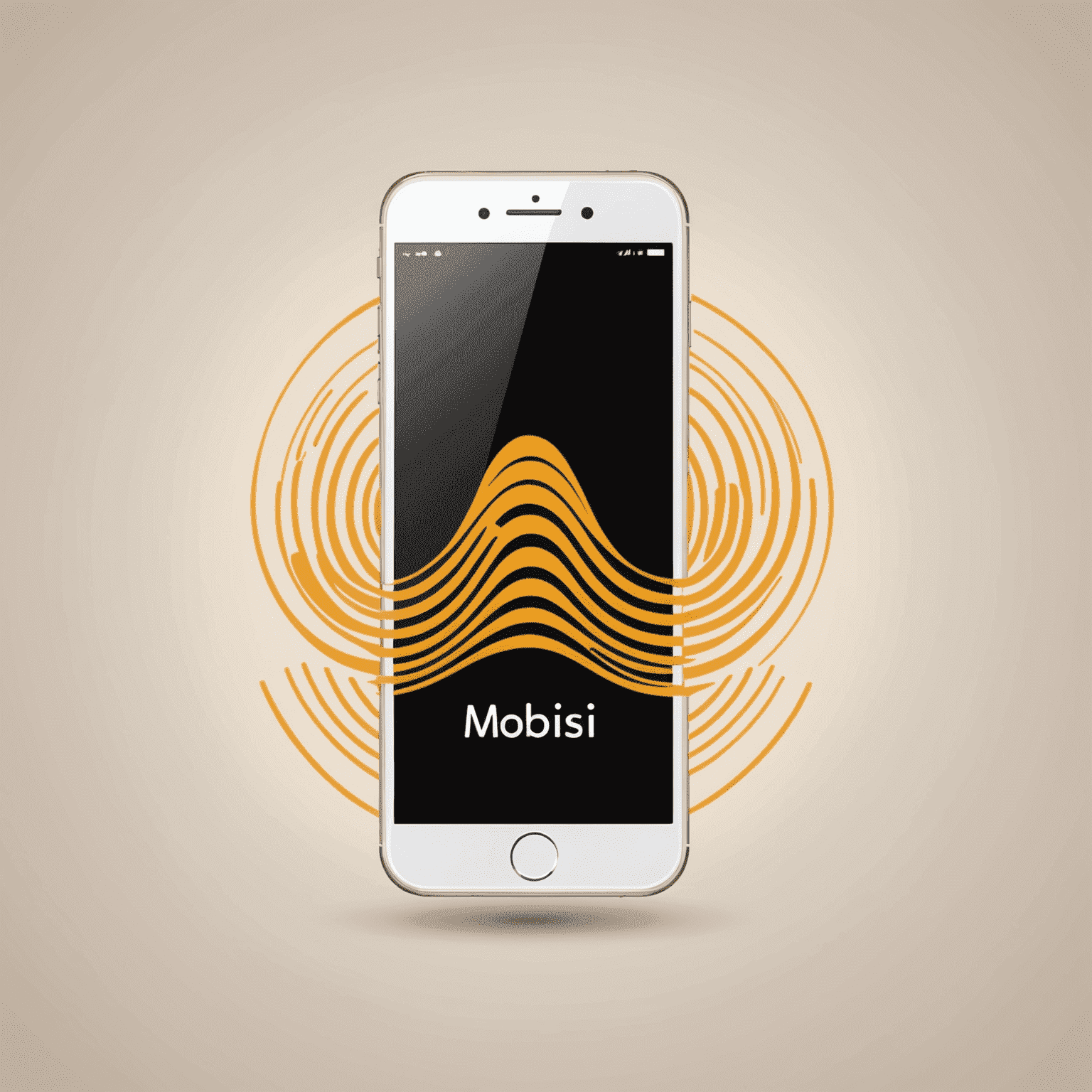 MobiSadu logo - A stylized mobile phone with signal waves